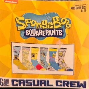 SpongeBob SquarePants Men's Casual Crew Socks - Multi-Color